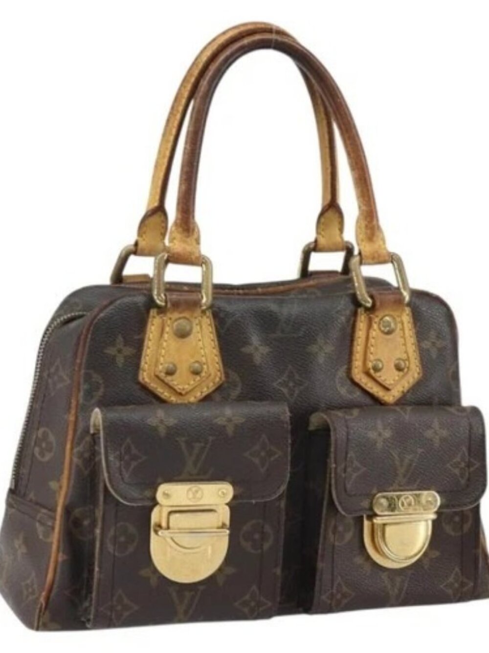 LOUIS VUITTON Monogram Manhattan PM Hand Bag M40026 LV Auth ka1787
